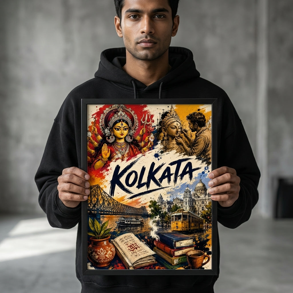 Kolkata Heritage Graphic Oversized T-Shirt