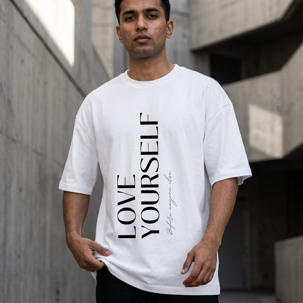 Love Yourself Self-Growth Typography T-Shirt