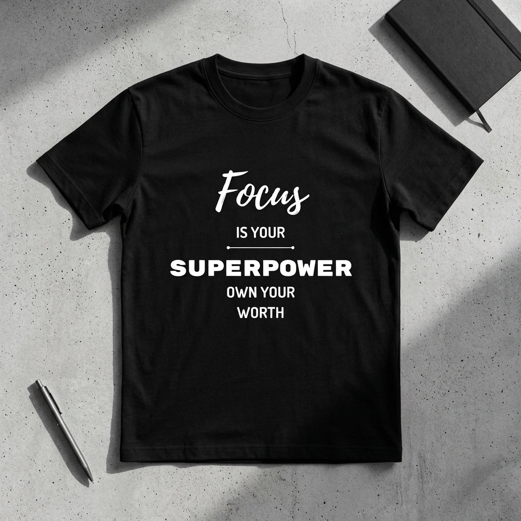 Focus Is Your Superpower Motivational T-Shirt