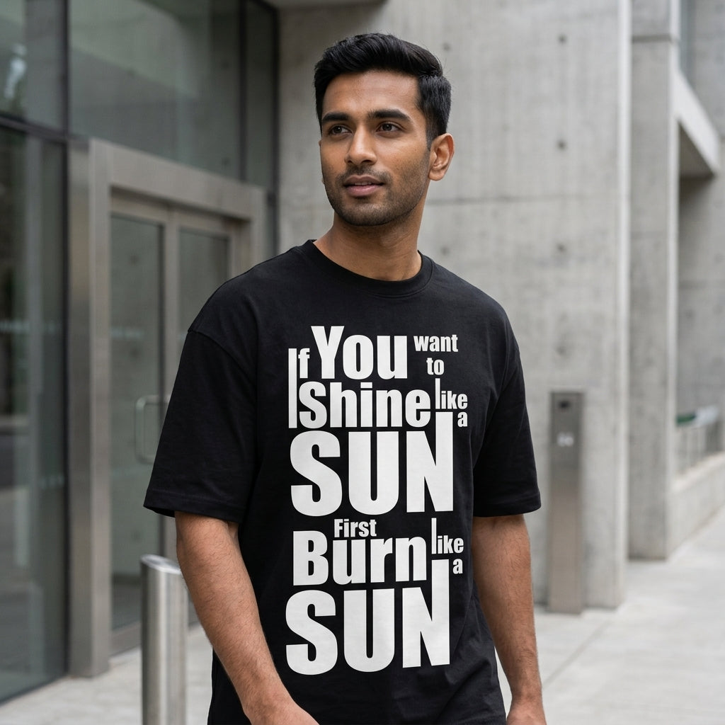 Shine Like The Sun Motivational Graphic T-Shirt
