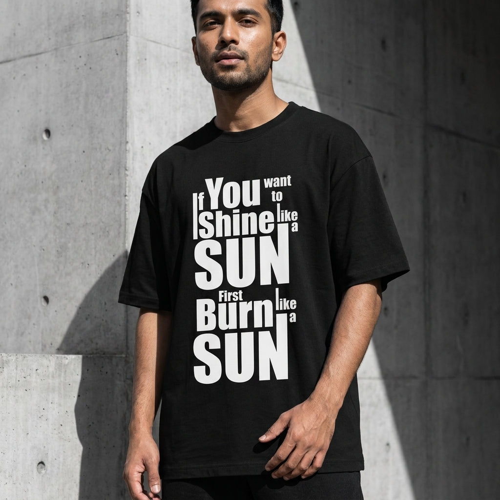 Shine Like The Sun Motivational Graphic T-Shirt