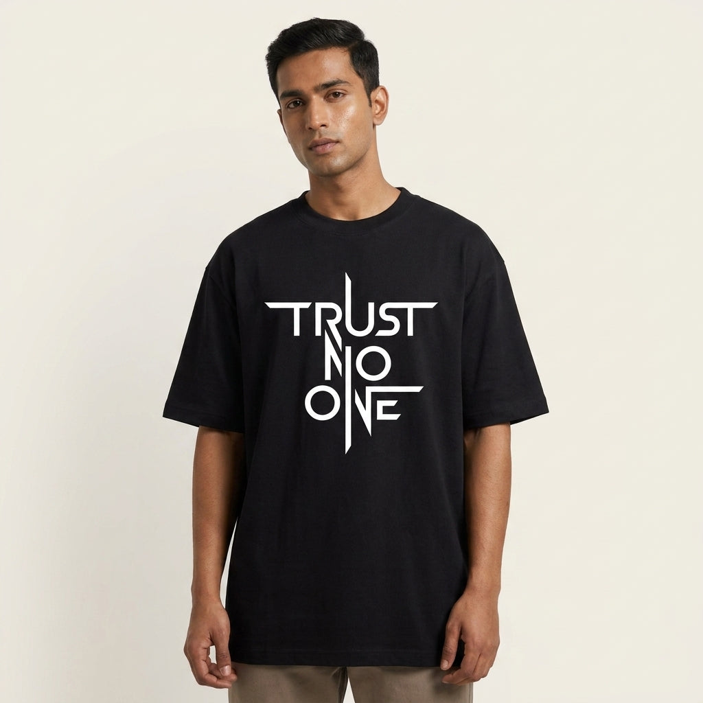 Trust No One Statement Graphic T-Shirt