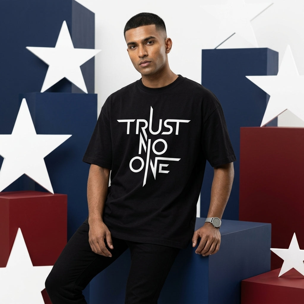Trust No One Statement Graphic T-Shirt