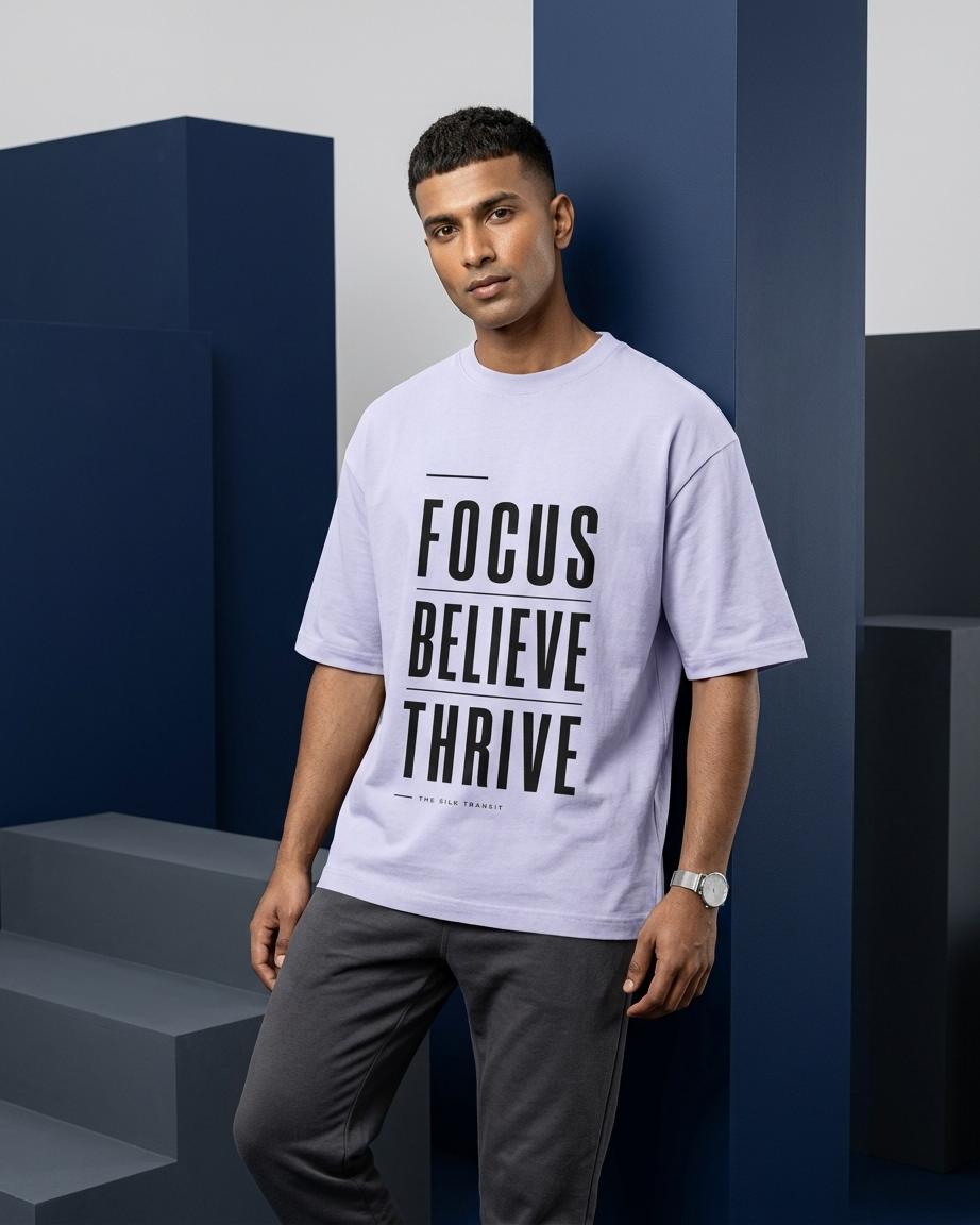 Focus. Believe. Thrive. | Premium Oversized T-Shirt