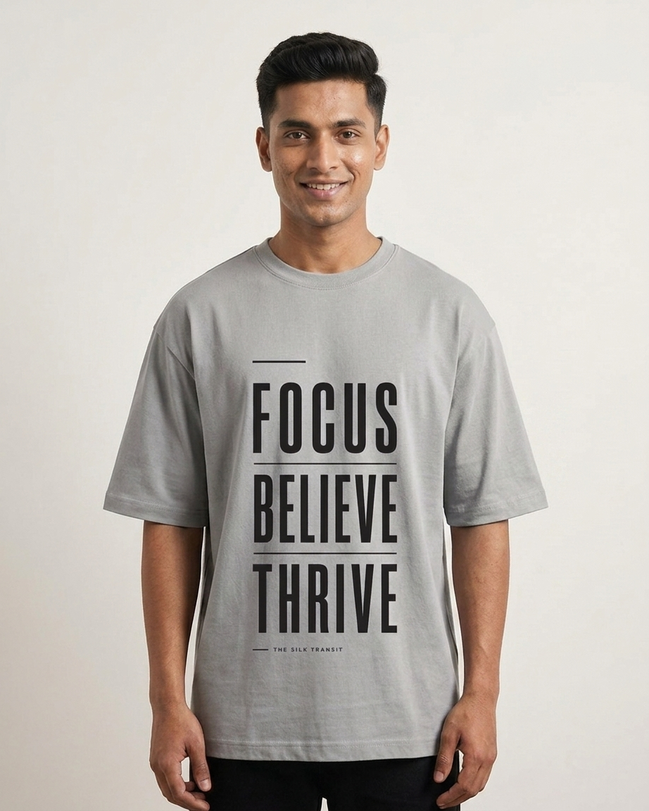 Focus. Believe. Thrive. | Premium Oversized T-Shirt