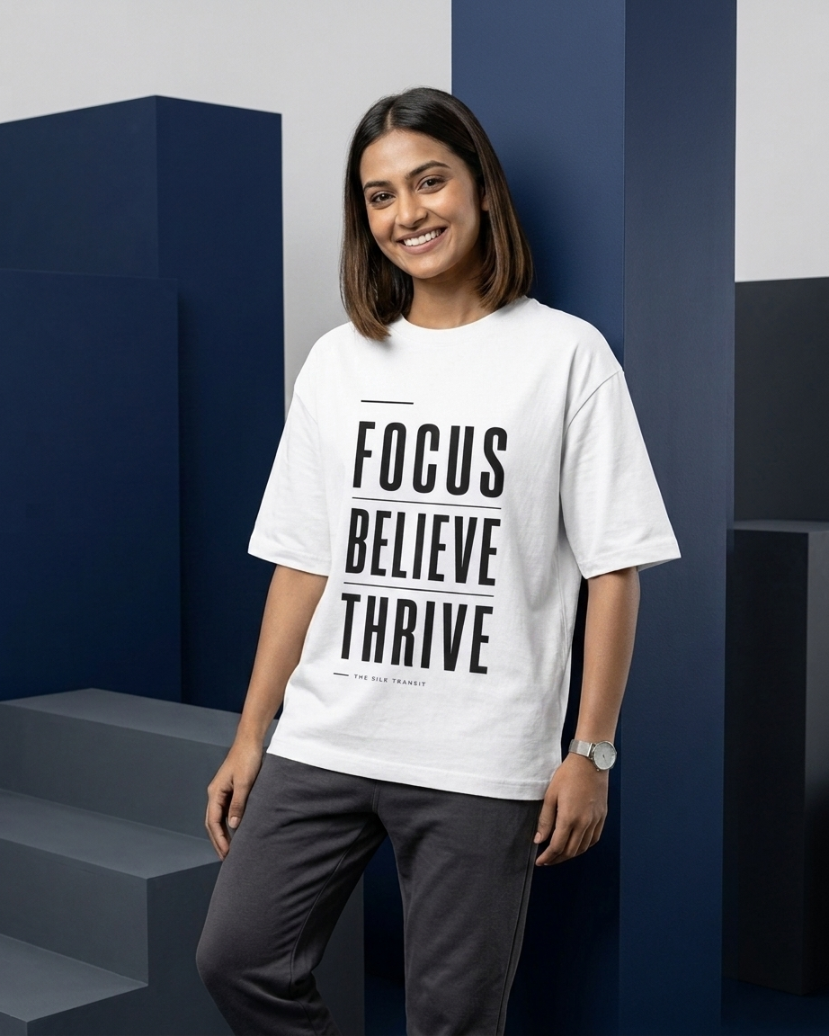 Focus. Believe. Thrive. | Premium Oversized T-Shirt