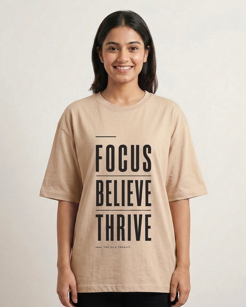 Focus. Believe. Thrive. | Premium Oversized T-Shirt