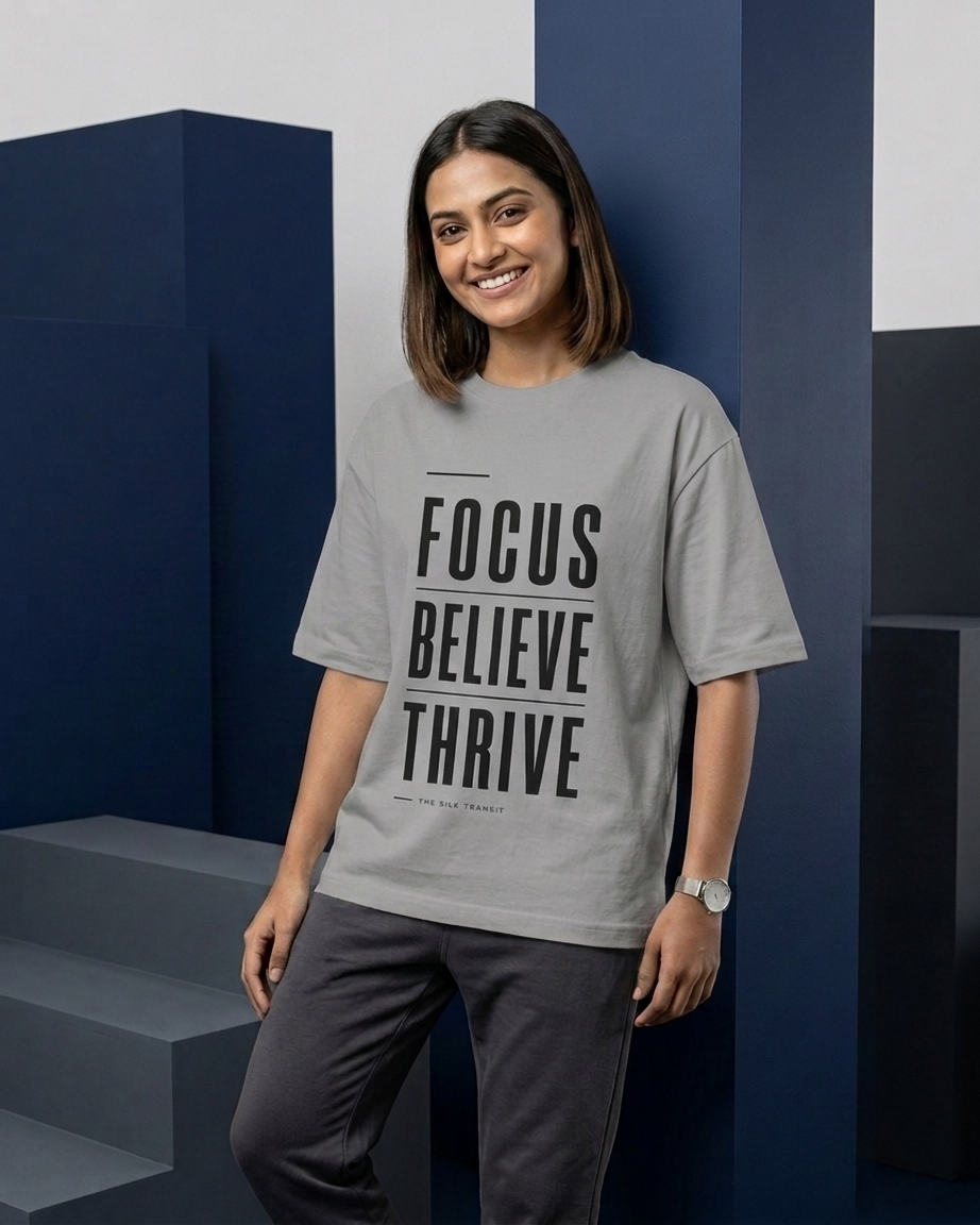 Focus. Believe. Thrive. | Premium Oversized T-Shirt